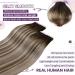Shop Laavoo Invisible Tape Extensions - Real Hair Balayage Ombre Brown to Light Blonde 45cm 50g 20pcs - Tape-In Skin Weft - Buy Online on SooperMarket.com