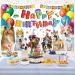 Dog Happy Birthday Backdrop Dog Birthday Party Decorations Puppy Photography Background for Pets Puppy Kids Dog Theme Birthday Party Supplies - Buy Online on SooperMarket.com