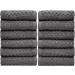 Pleasant Home Washcloths Set - 12x12, 12 Pack, 550 GSM, 100% Ring Spun Cotton - Super Soft & Absorbent Face Towels in Grey Honeycomb Design - Buy Online on SooperMarket.com