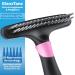 Bluepet Gloss Dance Fur Tubular De-Tunnel for Long-Haired Dogs & Cats - High-Quality Dual Row Pin Brush - Tangle-Free & Smooth Grooming (Pink) - Buy Online on SooperMarket.com