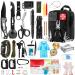 Survival Kit, Emergency Survival Gear First Aid Kit Molle System Compatible Outdoor Survival Gear Black
