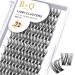 Cluster lashes 72 Clusters B&Q Lash Clusters D Curl Individual Cluster Lashes Natural Eyelash Clusters DIY Lash Extensions Soft Fluffy Cluster Eyelash Extensions (UK-FD-B46-D-16) D-16 mm B 46