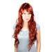 Wig red wavy side parting Wig 9331-35 approx. 70cm