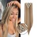 26inches Clip in Hair Extensions #Ash&Dark Blond 100% Synthetic Hairpiece Extension 8pcs Long Straight Hair Pieces For Full Head 26 Inch Straight #Ash&Dark Blond