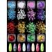 Ebanku 8 Boxes Christmas Nail Art Sequin Snowflakes Glitter | Holographic Christmas Nail Flakes & DIY Decorations - Buy Online on SooperMarket.com