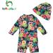 UPF 50+ Navy Flower Baby Girls Swimsuit with Snap Bottom | UPF Sun Protection | 3-6 Months - Buy Online on SooperMarket.com