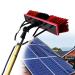 Water Fed Pole Kit 36ft Length Water Fed Brush w/Squeegee 11m Water Fed Cleaning System 3-in-1 Aluminum Outdoor Window Cleaner Hose Cleaning Tool for Window Glass Extendable Cleaner Conservatory 55cm Brush Head 7M/24FT