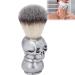 Buy Men's Nylon Wool Shaving Brush | Skull Handle Razor Foam Brush | Ideal for Salon & Travel - Silver - Buy Online on SooperMarket.com
