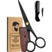 WAJEES Beard Scissors Set for Men - Mustache Scissors with Comb in Carry Pouch | Men's Facial Hair Grooming Kit - Buy Online on SooperMarket.com
