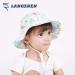 LANGZHEN Beach Sun Protection Hat for Baby Girls - Adjustable Wide Brim Play Hat with Chin Strap, Flamingo Print - 4-8 Years - Buy Online on SooperMarket.com