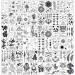 Esland 330+ Realistic Black Temporary Tattoos for Adults  60 Pcs Vintage Skeleton Snake Tattoo Designs  Crowns  Arrows  Sun Moon Stars  Line Flowers  Butterfly  Feather  Infinite Love Tattoo Stickers for Women
