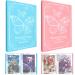 ZYNERY 2 Pack A3 Diamond Painting Storage Book 60 Pages Art Portfolio Diamond Art Storage Large Art Folder - Suitable for 12x16 inch Diamond Painting (Pink + Blue)
