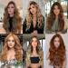MORICA 20 Inch Invisible Wire Hair Extensions | Auburn Halo Hairpiece - Long Wavy Synthetic Hair | Adjustable Size & 4 Secure Clips for Women - Buy Online on SooperMarket.com