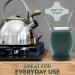 Yerba Mate Natural Gourd/Tea Cup Set Green (Original Traditional Mate Cup - 8 oz) | Includes Bombilla (Yerba Mate Straw) & Cleaning Brush | Green Stainless Steel | Double-Walled | Easy to Clean - Buy Online on SooperMarket.com