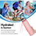 ELYPHINE 32/24 oz Water Bottle with Removable Straw & Time Marker | BPA Free Tritan | Leakproof | Motivational Sports Jug - Veiled Rose - Buy Online on SooperMarket.com
