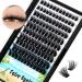 Large Tray -Wide Stem Mixed 10-12-14-16mm/12-14-16mm/14-16-18mm Cluster Eyelashes Home DIY Lashes Extensions D Curl Thickness 0.07mm Individual False Eyelashes (Mixed 10-12-14-16mm)