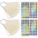WOIRO 100 pieces nail display with ring and number sticker 1-100 presentation pips nails sample tips for nails almond exercise tips for nail color display nail art nail tips (of course) 1 piece (1 Pack) natural