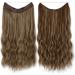 Clip in Hair Extensions Natural Real Light Brown Hair Extensions Long Wavy Hairpieces Seamless Human Hair for Women Daily Wear Party Cosplay 20inch - Buy Online on SooperMarket.com