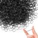 Transparent hair tie Mini Small hair tie Elastic hair tie 300PCs for children's hair wedding hairstyle and more.(Black) black