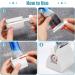 WSERE 2 Pack White Toothpaste Squeezer Roller Tube Squeezers Various Tubes Dispenser Holder Stand Reliable Quality Easy to Use and Efficient - Buy Online on SooperMarket.com
