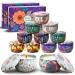 Vetour soy fragrant candle gift: 12pcs (6PCs*2) Freeesia lavender vanilla rosemary gardenie lemon 2.5oz 16 hours per can aromatherapy tin jar candles for women friend bad (wild flower) forest area 12er-pack