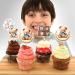 Cyodoos 36 PCS Baby Shower Bear Cupcake Toppers Selection Baby Bear Theme Baby Shower Decorative Supplies Jungle Animal Theme Baby Shower Birthday Party Cake Decorative Supplies blue Blue1 - Buy Online on SooperMarket.com