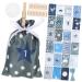CRAFTHROU 24pcs Christmas Bag Christmas Candy Bag Xmas Party Bag DIY Advent Calendar Bags Calendars Cloth