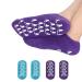 (4PC) Heel Spa Socks Moisturizing Socks  Soft Gel Socks Inner Lining Infused with Essential Oils and Lotions -Best for Rough Calluses Cracked Heel Soften Dry feet/ (Blue & Purple) for Women & Men.
