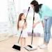 Premium Long Handled Broom and Dustpan Set for Home - Upright Standing Lobby Broom and Dust Pan Brush - Lightweight and Robust - Buy Online on SooperMarket.com
