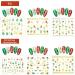 24 Sheets Christmas Nail Art Stickers - Self-Adhesive 3D Snowflake & Santa Gel Decals with Tweezers - Perfect for Christmas Parties - Gold - Buy Online on SooperMarket.com