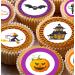 cakes 24 edible PRE CUT Halloween (framed) style kids childrens party decorations Wafer Paper Cupcake Fairy Cake Toppers Multi