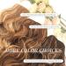 FESHFEN Invisible Wire Hair Extensions 20 Inch | Long Wavy Synthetic Hairpiece for Women | Brown Highlighted Caramel Blonde - Buy Online on SooperMarket.com