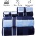 Lavish Home Oakville Velour 6-Piece Towel Set - Navy | 100% Cotton - Buy Online on SooperMarket.com