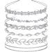 Tatuo 6 Pieces Bride Bridesmaids Crystal Flower and Leaves Crown Headband and Women's Girl's Faux Pearl Rhinestones Headdress for Wedding Party (Style 1) Silver