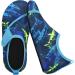 Centipede Demon Kids Water Shoes | Quick Dry Aqua Socks for Beach & Swim | Dark & Light Blue | Size 1-2 Little Kid - Buy Online on SooperMarket.com