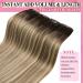 Youngsee Balayage Clip-in Hair Extensions | Real Hair Brown to Blonde | 35cm - 7PCS - Buy Online on SooperMarket.com