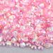 Niziky 5000PCS 4mm Resin Flatback Rhinestones  Transparent Flatback Rhinestones Crystal for Crafts  Light Pink AB Color Flatback Jelly Resin Rhinestones for Shoes  Mugs  Bottles  Cups  Crafts SS16/4MM Light Pink AB