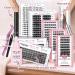 72 Pcs Easy to Apply DIY Eyelash Extension Individual Lashes D-8-16mix - Adore Lash Clusters with Thin Band - Buy Online on SooperMarket.com
