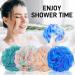 4 Pack XL Soft Nylon Loofah Bath Sponge for Exfoliating Shower Scrubber - Men and Women Beauty Bathing Accessory Set - Buy Online on SooperMarket.com