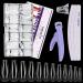 Canvalite Artificial nails 504 pieces for gelails 12 sizes nail tips acrylic nail sets nail tips DIY Geln gel Set with gel nails Accessories nail miller nail file nail clip 1 piece (1 Pack)