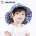 LANGZHEN Baby Girls Beach Sun Protection Hat with Chin Strap - Navy XL - Buy Online on SooperMarket.com