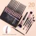 20-Piece Professional Makeup Brush Set | Travel Kabuki & Eyeshadow Brushes in Gift Box - Best for Makeup Lovers - Buy Online on SooperMarket.com