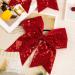 Whaline 8 Inch Glitter Red Jumbo Cheer Bows - 4 Pack | Large Cheerleading Hair Bows for Girls, Toddlers, Women - Elastic Ponytail Holder & Hair Accessories - Buy Online on SooperMarket.com