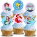 24 x Pre-Cut The Little Mermaid 1 Edible Stand up Wafer/Rice Paper Cupcake Cake Dessert Toppers Birthday Children's Party Ariel Decorations (The Little Mermaid 1) - Buy Online on SooperMarket.com