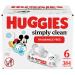 Huggies Simply Clean Fragrance-Free Baby Wipes 6 Flip-Top Packs (384 Wipes Total)