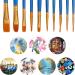 JOINREY 20 Pcs Round Pointed Tip Nylon Hair Artist Paint Brushes Set for Acrylic, Oil, Watercolor - Blue - Buy Online on SooperMarket.com