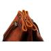 Brown Leather Lite Large Dice Bag with Wolf Design - Holds 400 16mm Polyhedral Dice - Stands Up, Faux Leather Exterior, Lined Interior - Buy Online on SooperMarket.com