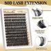 Veleasha 80D Fluffy Lash Clusters - 192PCS D Curl Volume Eyelash Extensions 10-18mm - Soft DIY Cluster Lashes for Home Use - Buy Online on SooperMarket.com