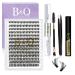 LASH Extension Set B & Q 280 PCs eyelash Extensions Set 0.07c 9-15Mix 40D Wimperer extension set lash lash glue removal and applicator for eyelash extension beginners (SET-40D-0.07c MIX) 9-15 MIX 280PCS-40D-C-0.07
