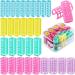 30 Pieces Plastic Hair Rollers Curlers Snap Rollers Self Grip Rollers Hairdressing Curlers No Heat Hair Curlers for DIY Hairdressing Hair Salon Hair Barber  5 Sizes